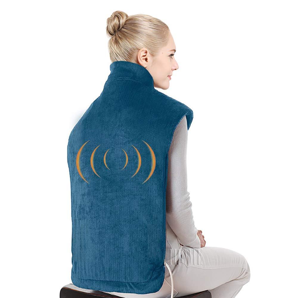 HSRG Relief Massaging Heat Wrap, Electric Massage Heating Pad, with 4 Massage Setting, Fast-Heating Technology, Uniform Heat Distribution, for Back Neck and Shoulders Pain Relief