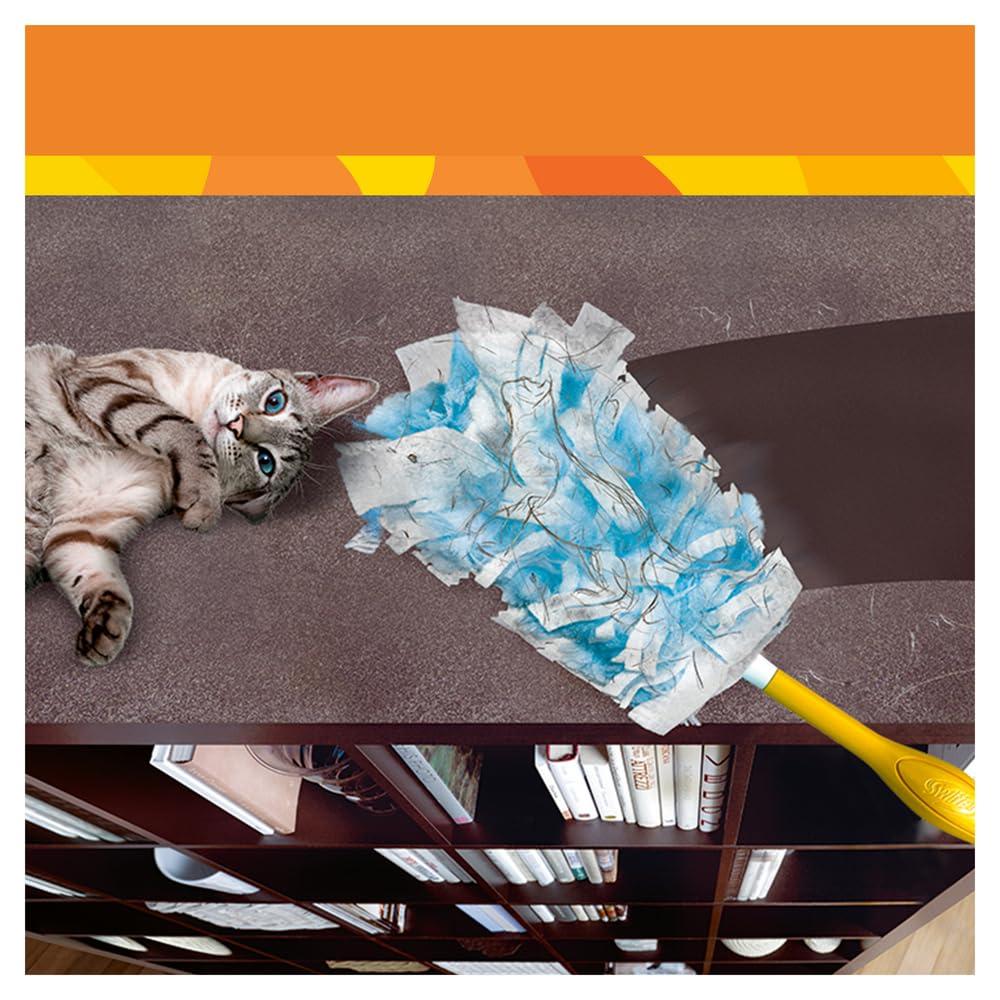 FLASH Flash Duster Dust Magnet Starter Kit, Dusters, 1 Handle + 14 Refills, Trap And Lock Away Dust, Dirt And Hair In No Time, Flash Dust Magnet Refill