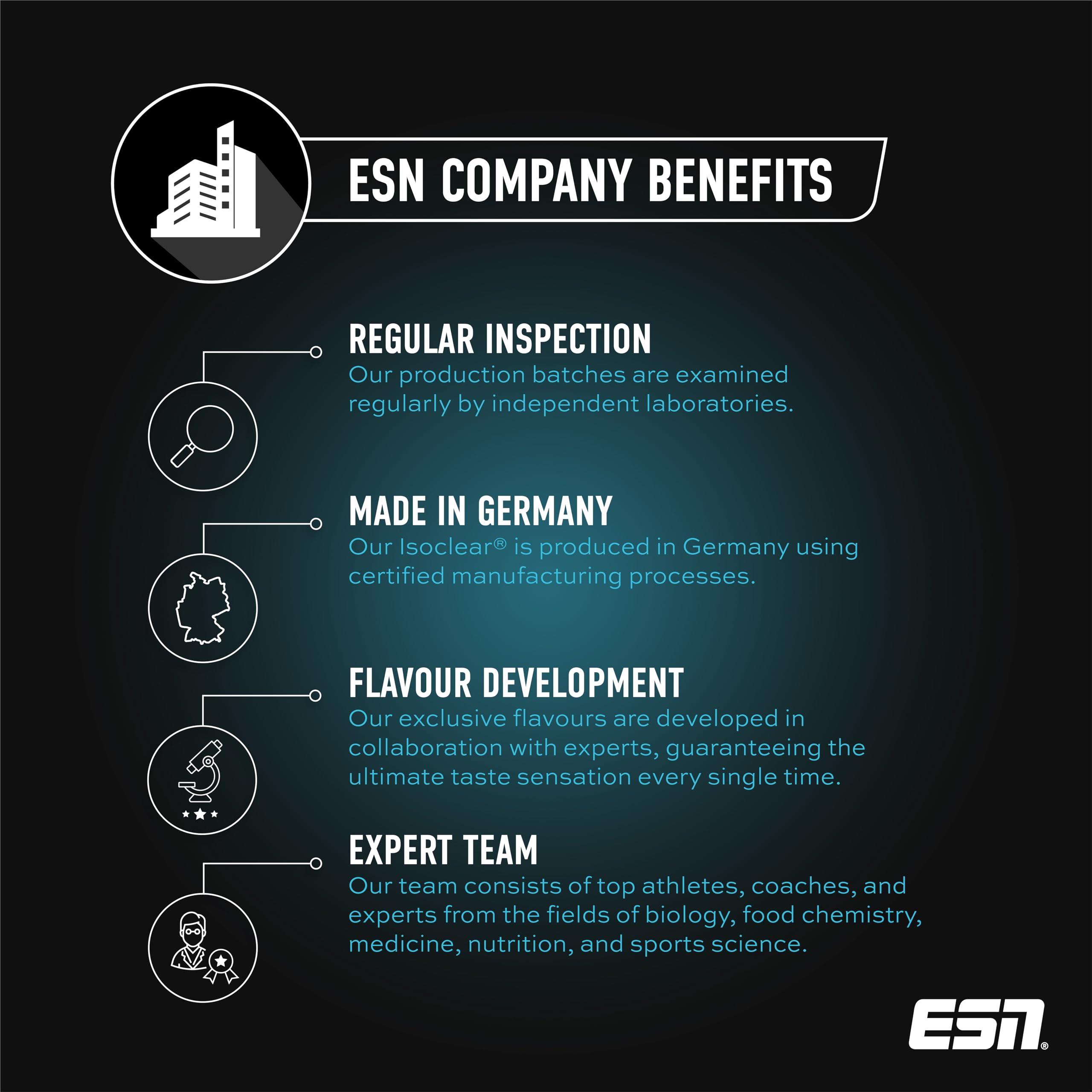 ESN ESN ISOCLEAR Whey Isolate Protein Powder, Lemon Iced Tea, 2 x 1000 g with Free Shaker, 66 Servings Clear Whey - Lactose Free - Made in Germany, Laboratory Tested