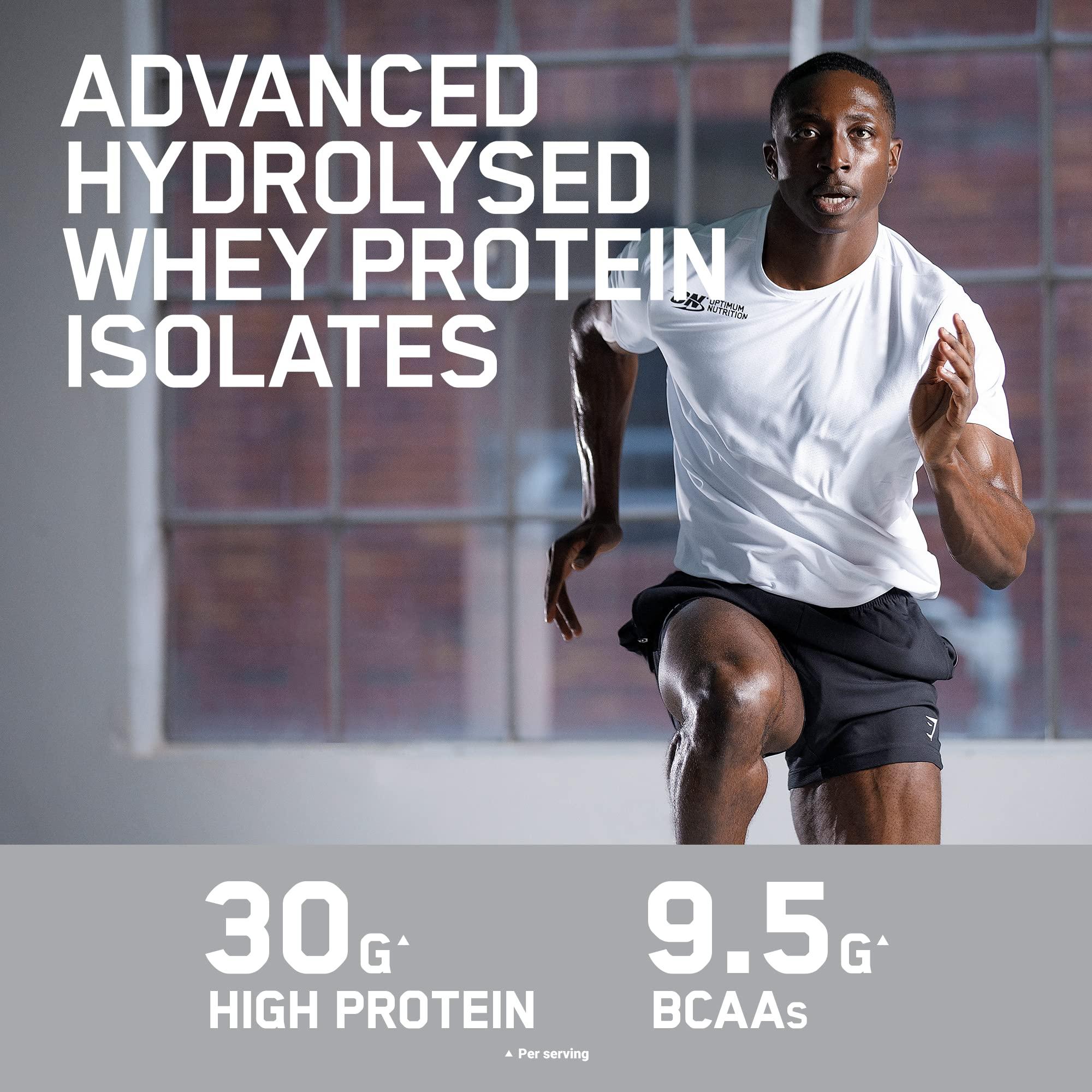 Optimum Nutrition Optimum Nutrition Platinum Hydro Whey, Hydrolysed Whey Protein Isolate Powder with Essential Amino Acids, Glutamine and BCAA, Super Strawberry Flavour, 40 Servings, 1.6 kg