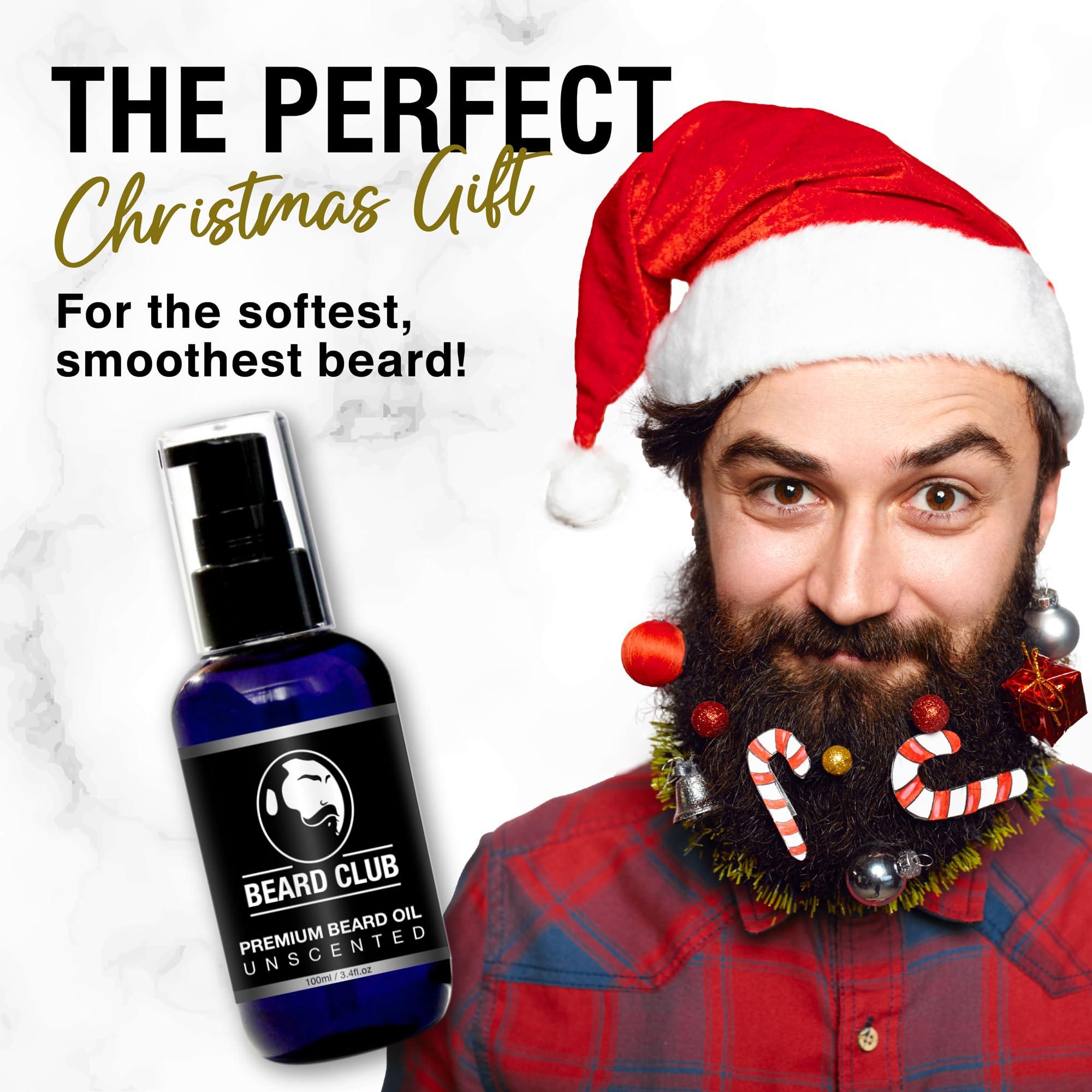 Beard Club Beard Club Unscented Beard Oil Bottle 100ml - Beard Oil for Men - Beard Growth Oil - Beard Moisturiser for Men - Beard Conditioner for Men - Beard Softener for Men - Beard Care