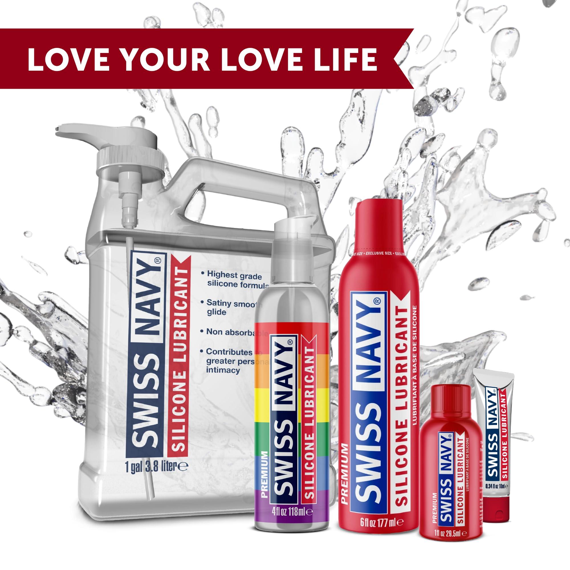 Swiss Navy SWISS NAVY - Premium Silicone-Based Lubricant - Nourishing, Lightweight & Slippery- Smooth Formula - Suitable for Any Skin Type - 946ml