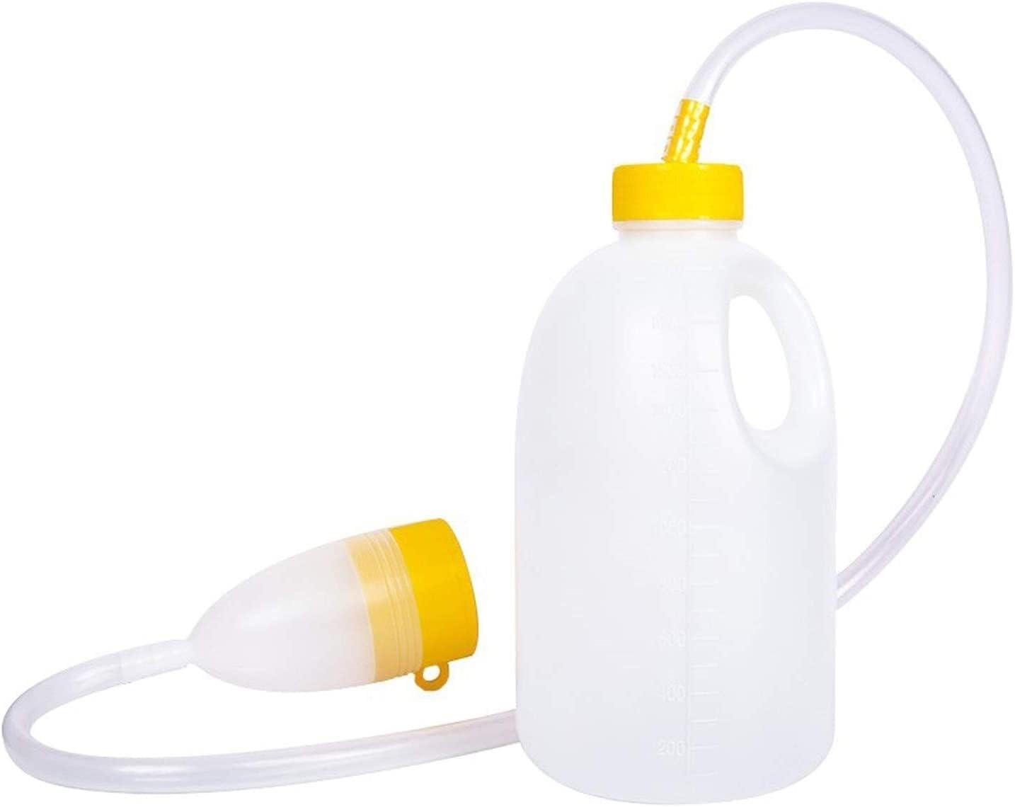 ETomey ETomey Male Urinal, Travel Male Bed Urinal -Yellow-Pee Bottle Night Drainage Container Urine Collector with Tube for Men,1700 ML