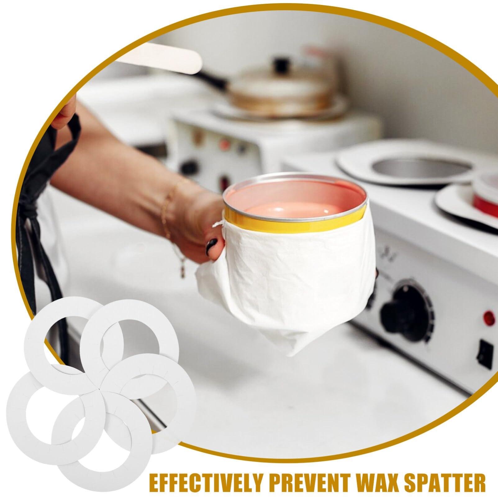 NOLITOY NOLITOY 50Pcs Wax Warmer Pads Paper Gaskets for Wax Warmer Disposable Spill-proof Gaskets