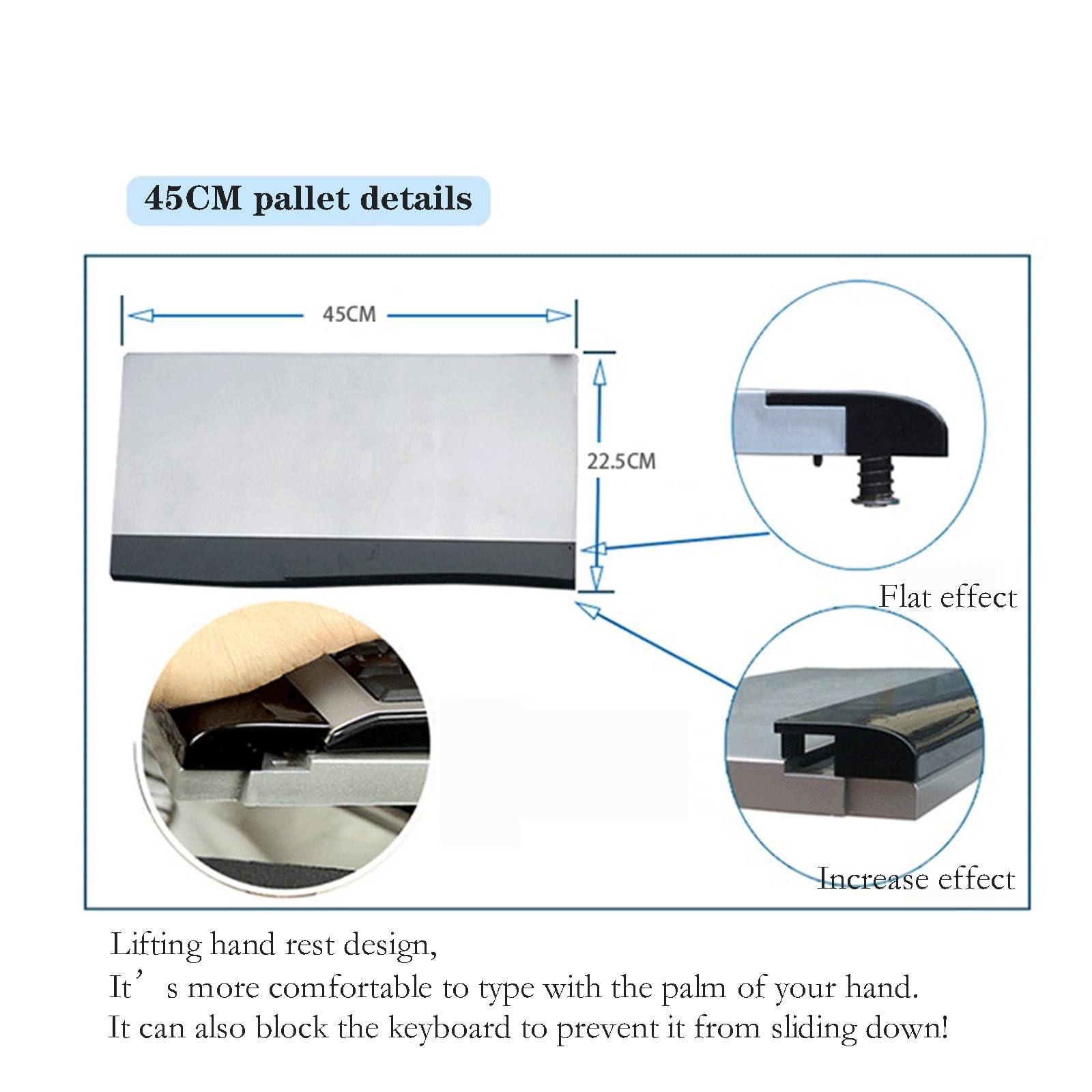 STMKB STMKB Chair Tray, 45CM Office Chair Mouse Tray and Keyboard Tray, Lift-type Handrest Design, Relieves Office Fatigue, Suitable for Lifting Gaming Chairs, Gaming, Office, and Leisure
