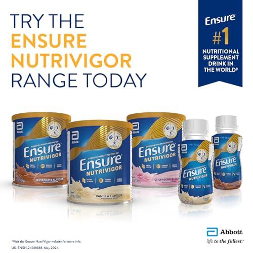 Ensure Ensure NutriVigor Nutritional Shake | 400g | Vanilla Flavour |Support Strength, Energy and Immunity | Food supplement with Protein, 27 Vitamins and Minerals | With Vitamin D, Vitamin C and Vitamin B