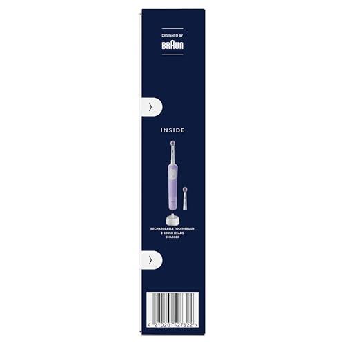 Oral-B Oral-B Vitality Pro Electric Toothbrushes For Adults,1 Handle, 2 Toothbrush Heads, 3 Brushing Modes Including Sensitive Plus, 2 Pin UK Plug, Purple
