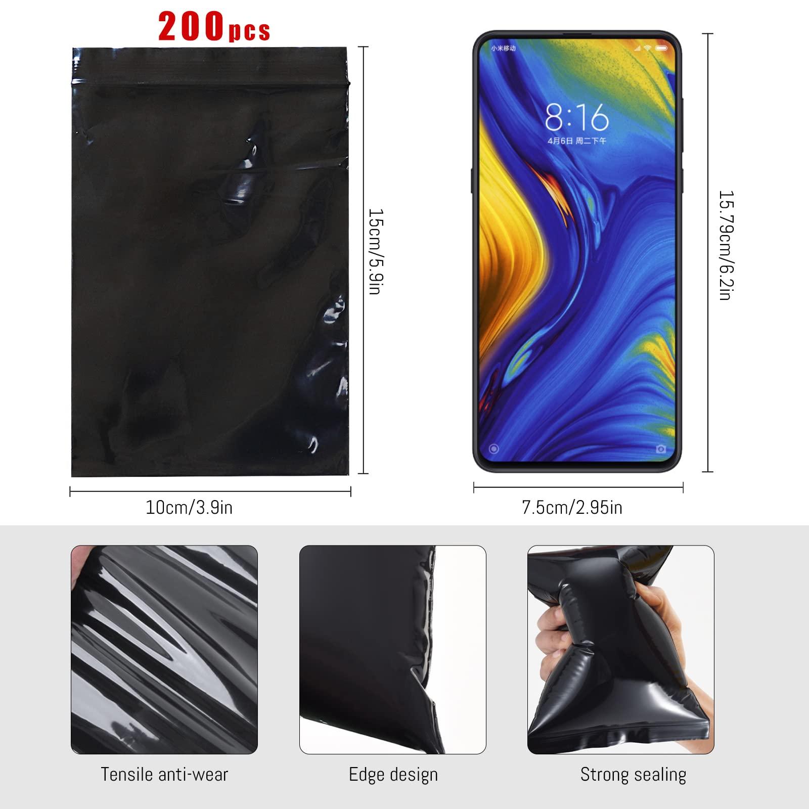 Icecode Sanitary Napkin Disposal Bags, 200 PCS Tampon Disposal Bags Feminine Black Opaque Bags Personal Disposal Bags for Tampons,Sanitary Pads,Sanitary Liners