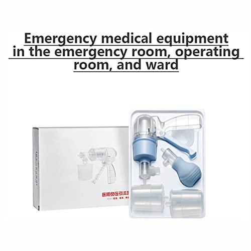 MJZYP Manual Suction Pump, Manual Sputum Suction Device with 2 Pumps, Hand Held Portable Help Mucus Pump, Obstructive Non-Sputum Oxygen Tube for Elderly