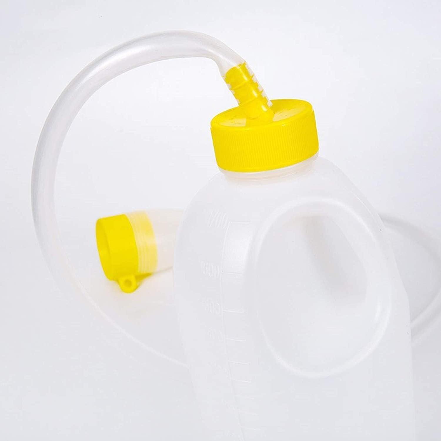 ETomey ETomey Male Urinal, Travel Male Bed Urinal -Yellow-Pee Bottle Night Drainage Container Urine Collector with Tube for Men,1700 ML