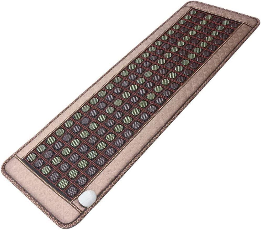 SPUZZO Jade Far Infrared Heating Pad,Bio Crystal Heat Mat,Infrared Heat Therapy Healing,Natural Jade And Tourmaline Stones Heating Mats Adjustable Timer & Temperature For Back Pain And Cramps