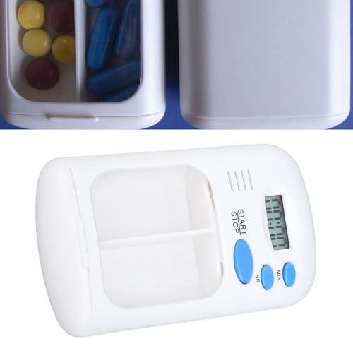 Fockety Automatic Pill Dispenser, Medication Dispenser with Alarm Sound Alerts, LCD Display Electronic Pill Dispenser, Portable Pill Reminder for Medicines, Supplements and Vitamins