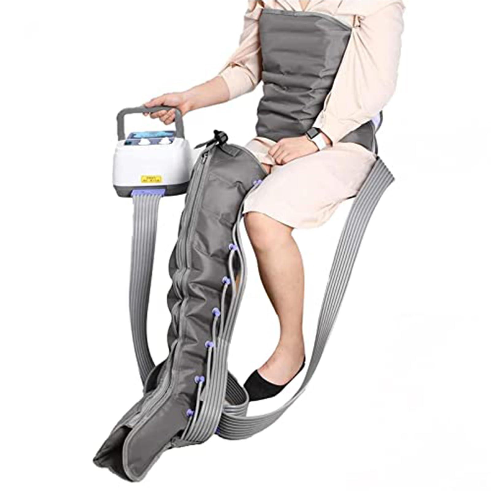 Dremdo Dremdo Air Compression Leg Foot Massager, Pneumatic Arm Waist Wrap Pressure Machine for Circulation Arm Leg Waist Wraps Foot Ankles Calf Massage Machine Pain Relax,Gray,I