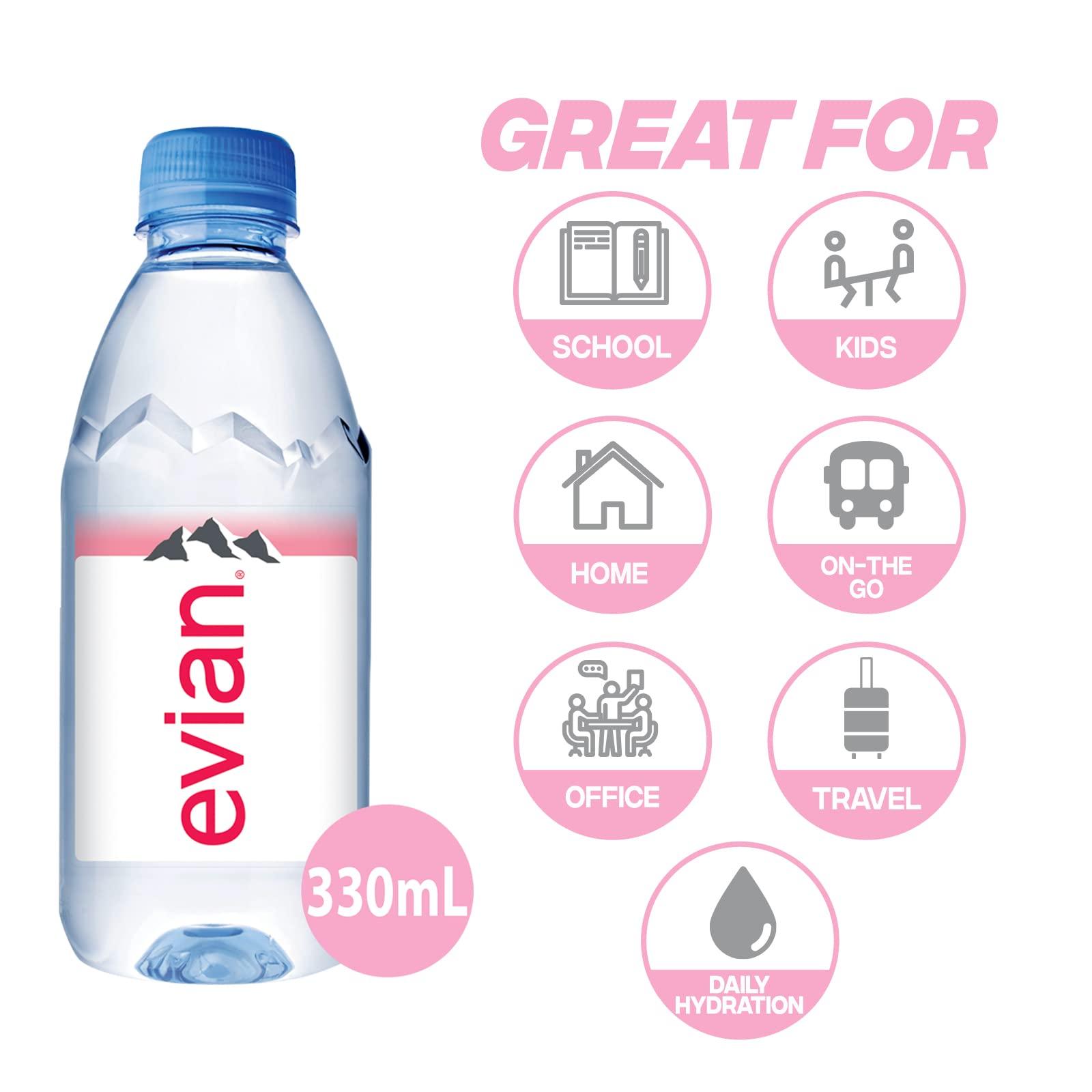 evian Evian Still Mineral Water 330 ml (Pack of 24)