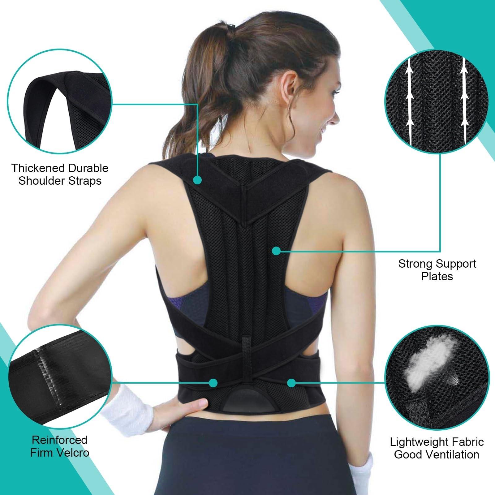 Generic Adjustable Scoliosis Posture Corrector Breathable Full Back Support Brace Women Men Back Straightener For Hunchback Correction, Lumbar Support Shoulder Neck Posture Support(XXL)