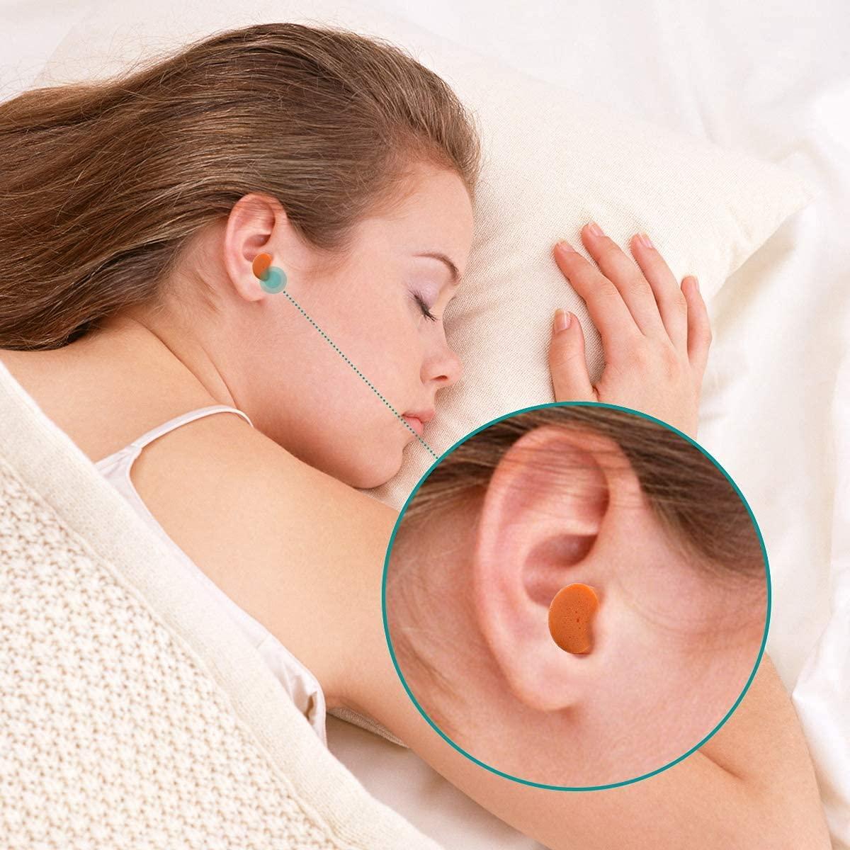 LiteTour 100 Pairs Earplugs for Noise Cancelling Ultra Soft Foam Ear Plugs for Sleeping Snoring Noise Cancel Reusable Earplugs