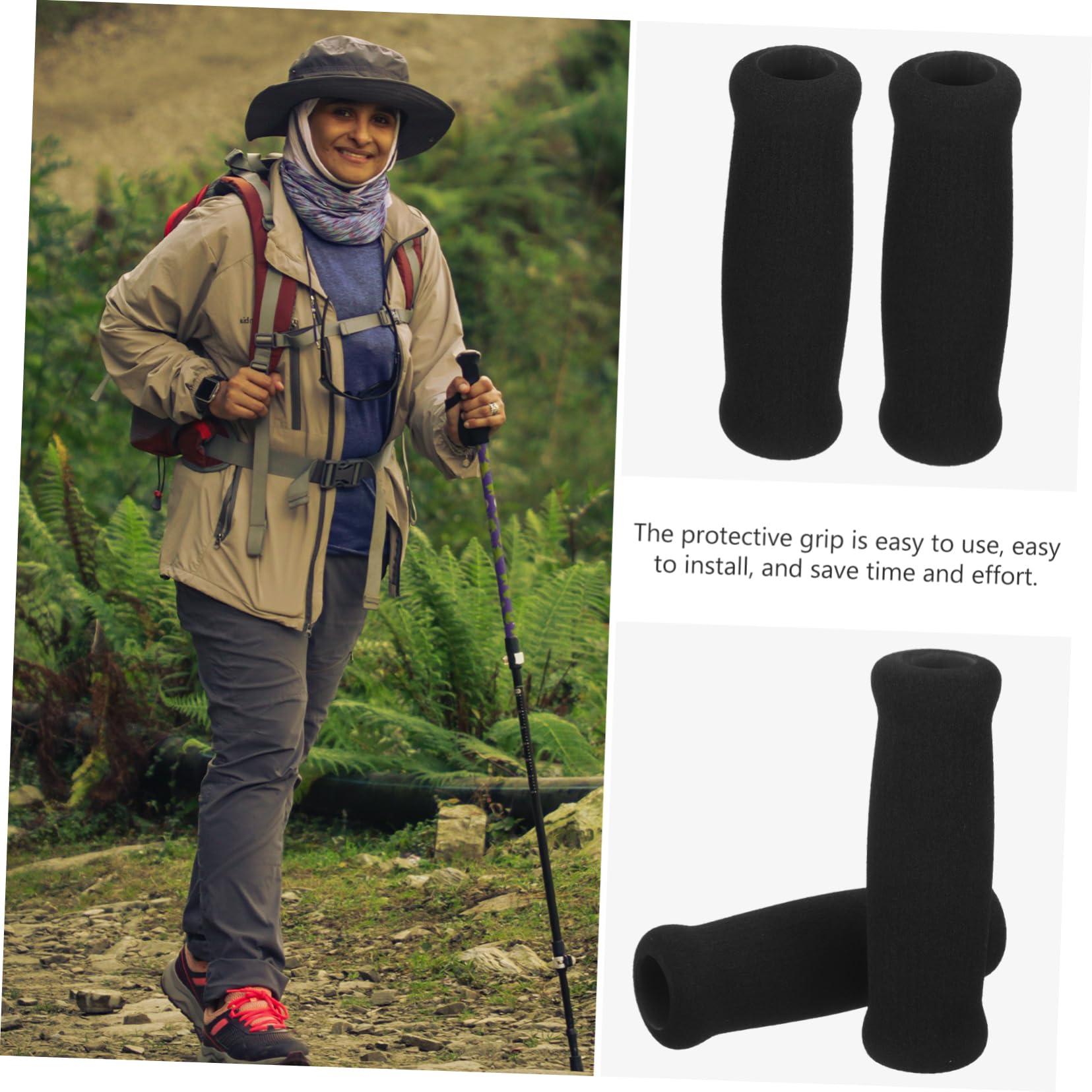 BESPORTBLE BESPORTBLE 3pcs Hiking Pole Handle Walker Foam Sponge Hand Grip Walking Stick Handle Cover 4pcs (black) Cane Handle Hand Grips Crutch Parts Crutch Handle Pads Accessories Thick Elder