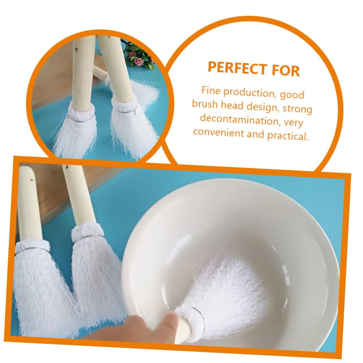 Garneck Garneck Washing up Brushes for Kitchen Wooden Handle Pot Cleaning Brush Reusable Brush Set for Dish Pan Cleaning Strong Scrubbing for Stains Multifunction Cleaning Brush