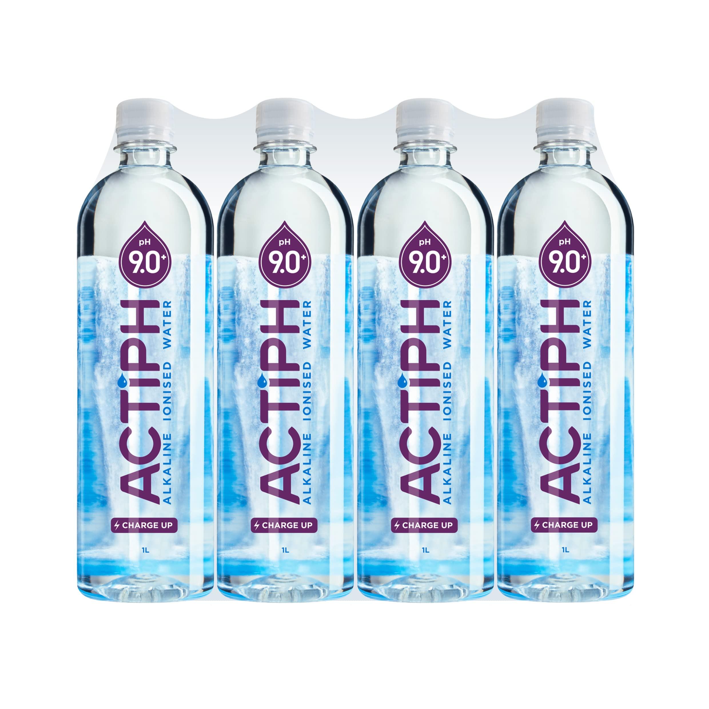 ActiPH Alkaline Ionised Spring Water pH9+ Purified with Electrolytes Clean and Smooth Taste ACTIPH Water (1L x12)