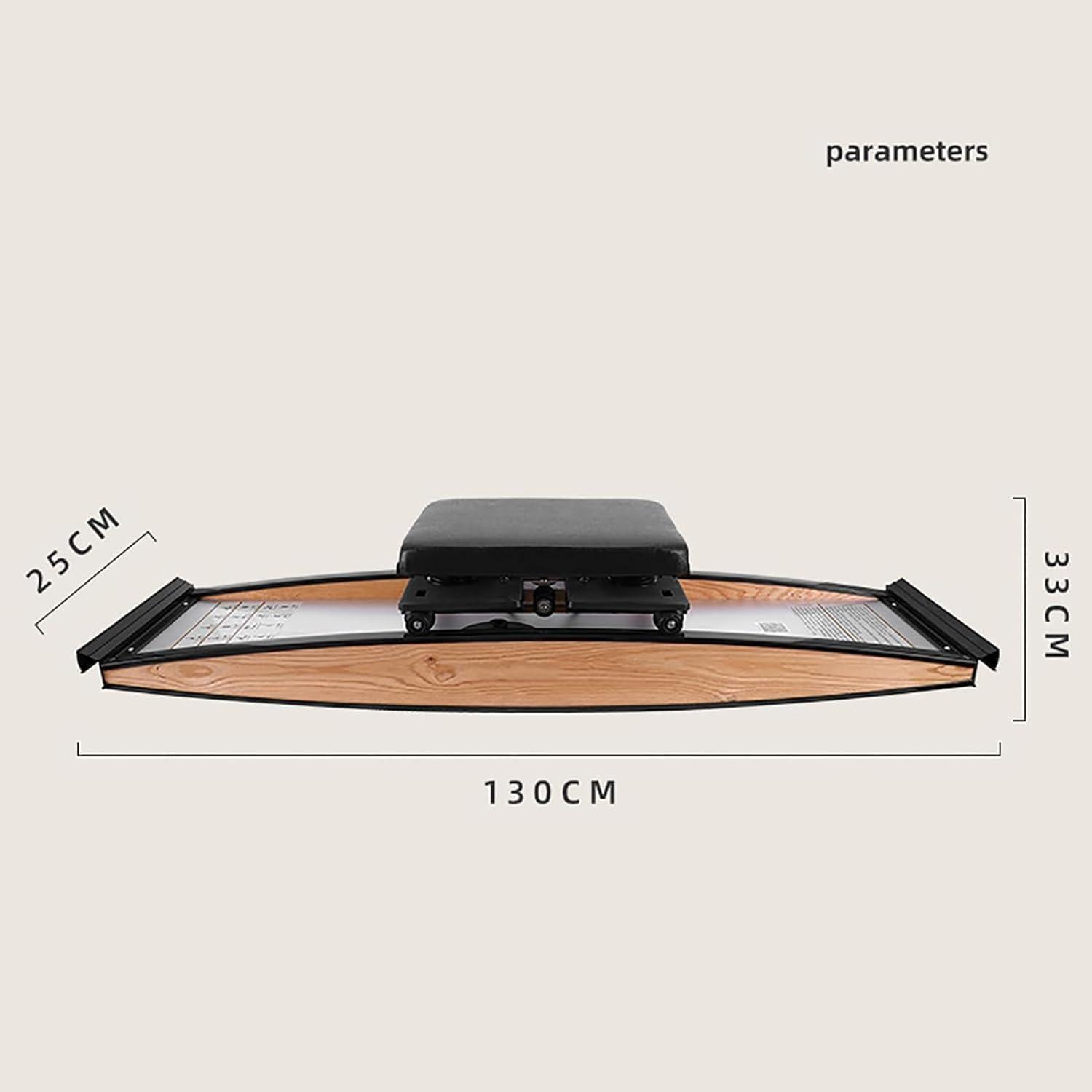 HDCCDM HDCCDM Ski Fitness Machine, Home Fitness Balance Board with Cane, Freely Adjustable Resistance 0-100KG, Strength and Balance Training Tool Set, Suitable for Waist, Abdomen and Legs