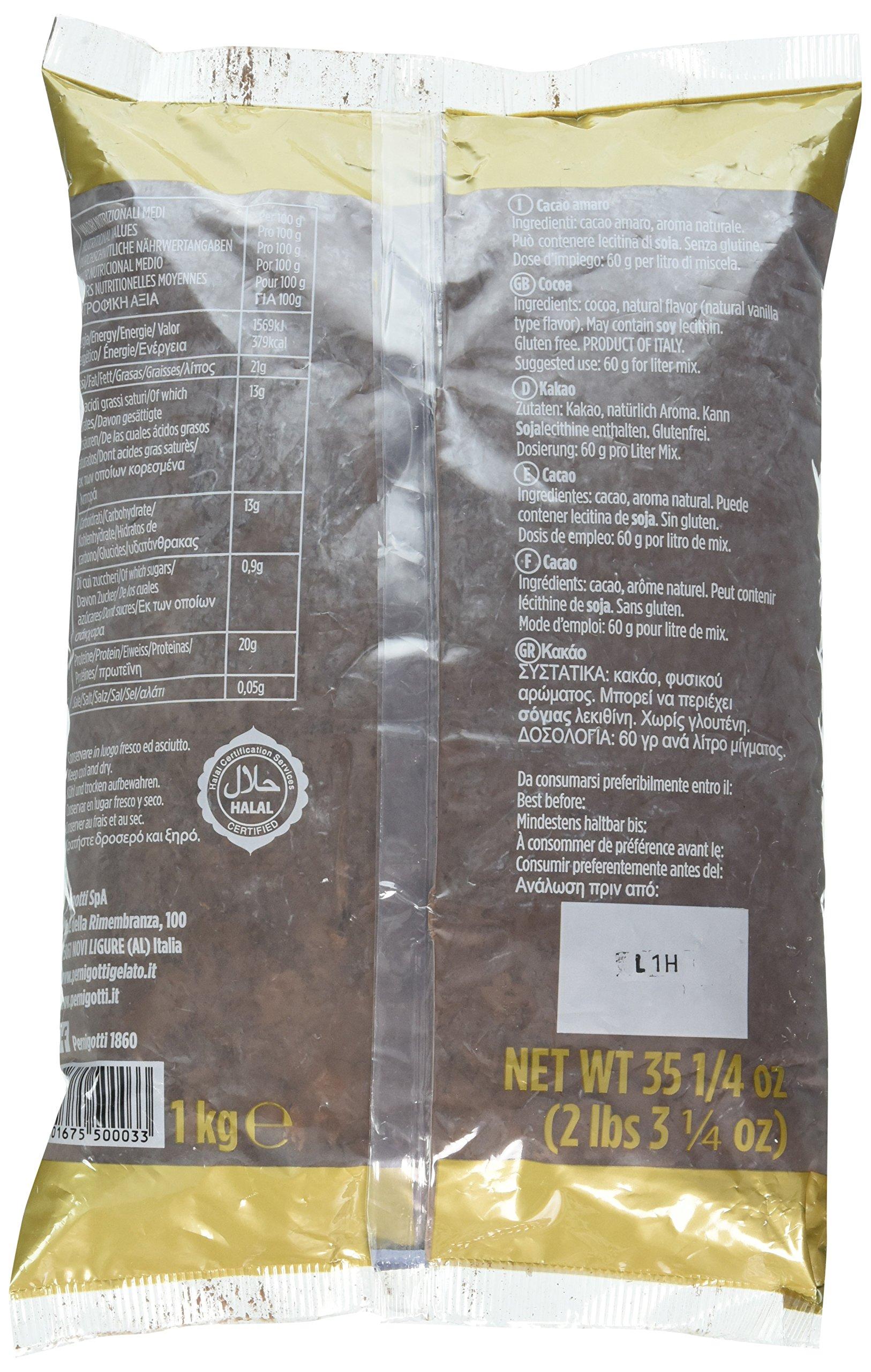 Pernigotti Pernigotti Cocoa - 1 Kg (2.2 lbs) - from the famed Italian chocolate maker, dark, rich, with a hint of vanilla by Pernigotti