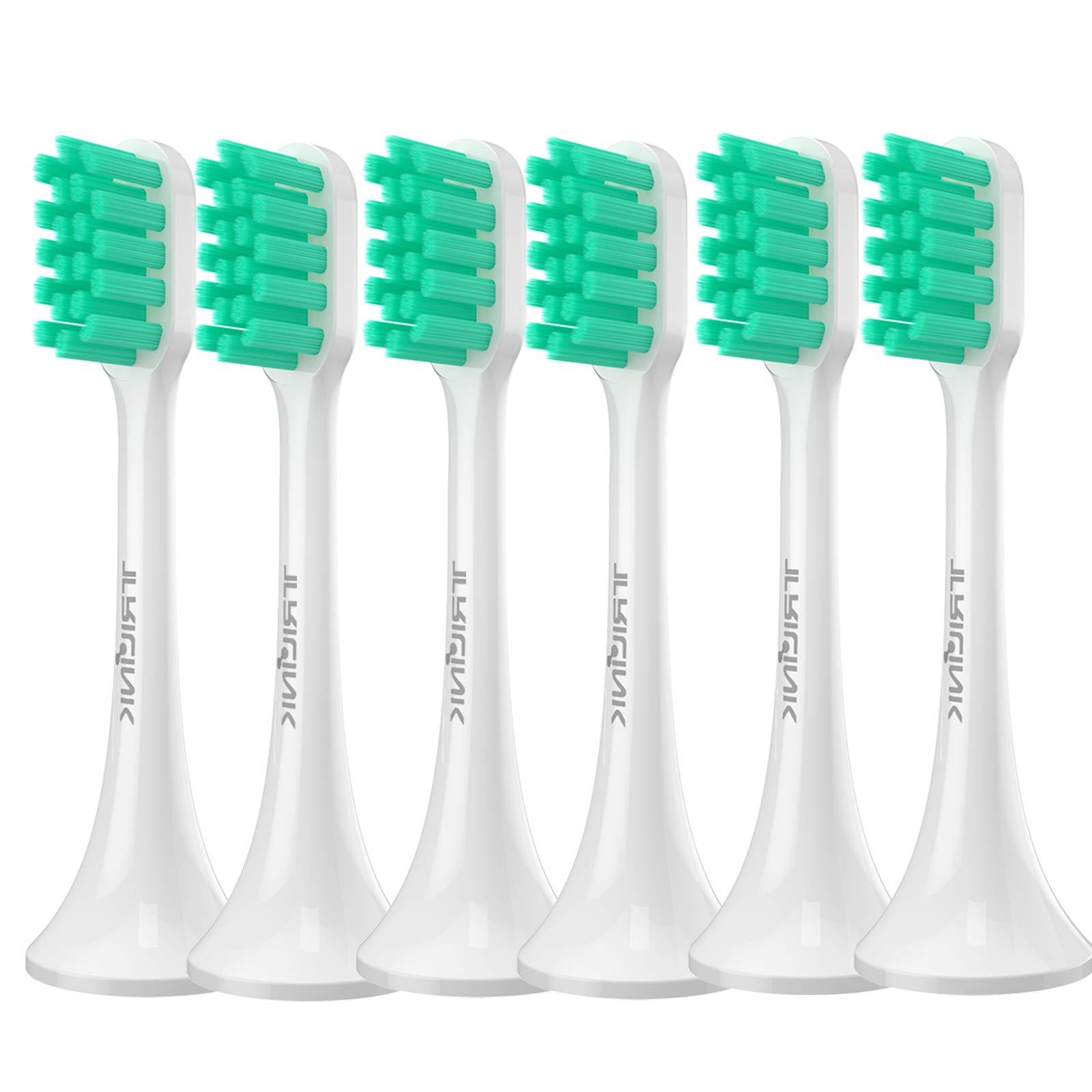 TRILINK Replacement Toothbrush Heads Compatible with Xiaomi Mijia / Mi Home T300 T500 T700 Series Sonic Electric Brush Handles(6-Pack)