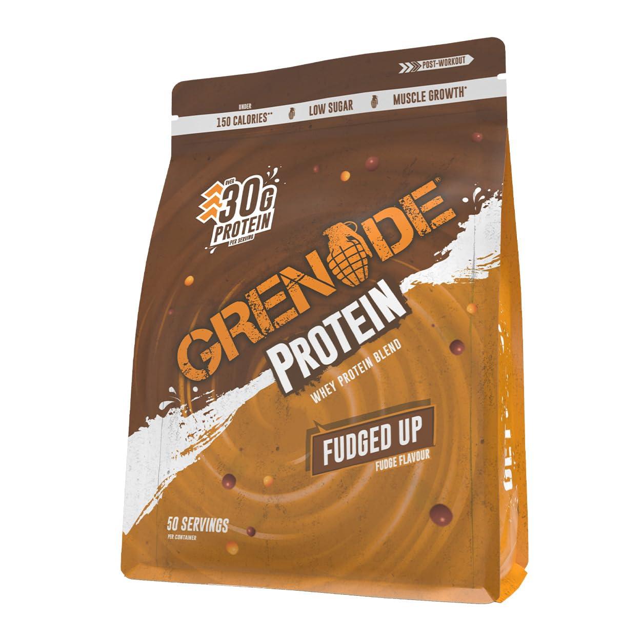 Grenade Grenade Whey Blend High Protein Powder, Low Sugar with 30g Protein per Serving, (50 Servings) - Fudged Up, 2 kg (Pack of 1)