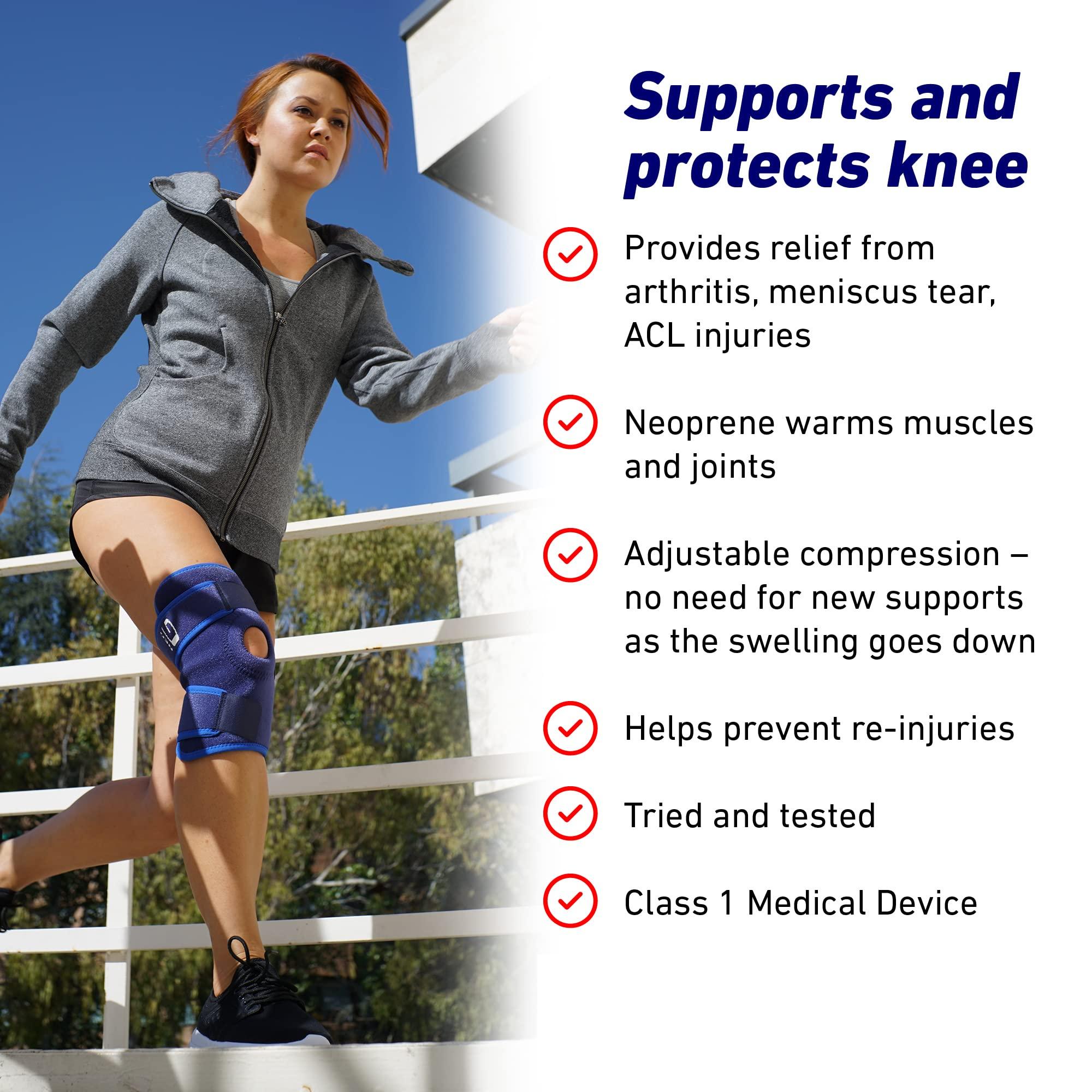 Neo-G Neo-G Knee Support Open Patella - Knee Brace For Arthritis, Joint Pain Relief, ACL, Meniscus Tear, Runners Knee, Walking, Running - Knee Supports for Joint Pain Men and Women - Adjustable