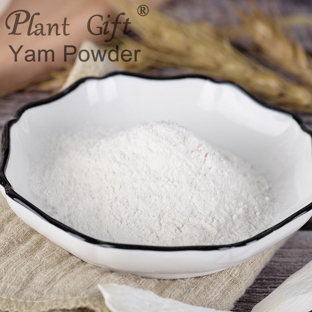 Plant Gift 100% Natural Pure Chinese Yam Powder 100g/3.52oz Shan Yao Powder For Cooking Baking Recipes & Drinks,| Free from Preservatives, No Added Sugar