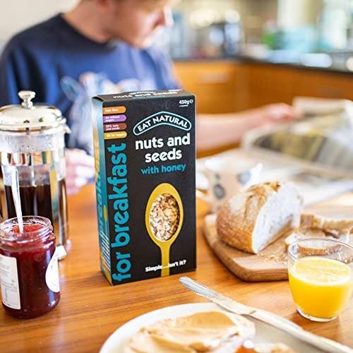 Eat Natural Eat Natural Nuts & Seeds Breakfast Cereal with Honey - High in Fibre Breakfast Muesli - Suitable for Vegetarians ,450 g (Pack of 5)