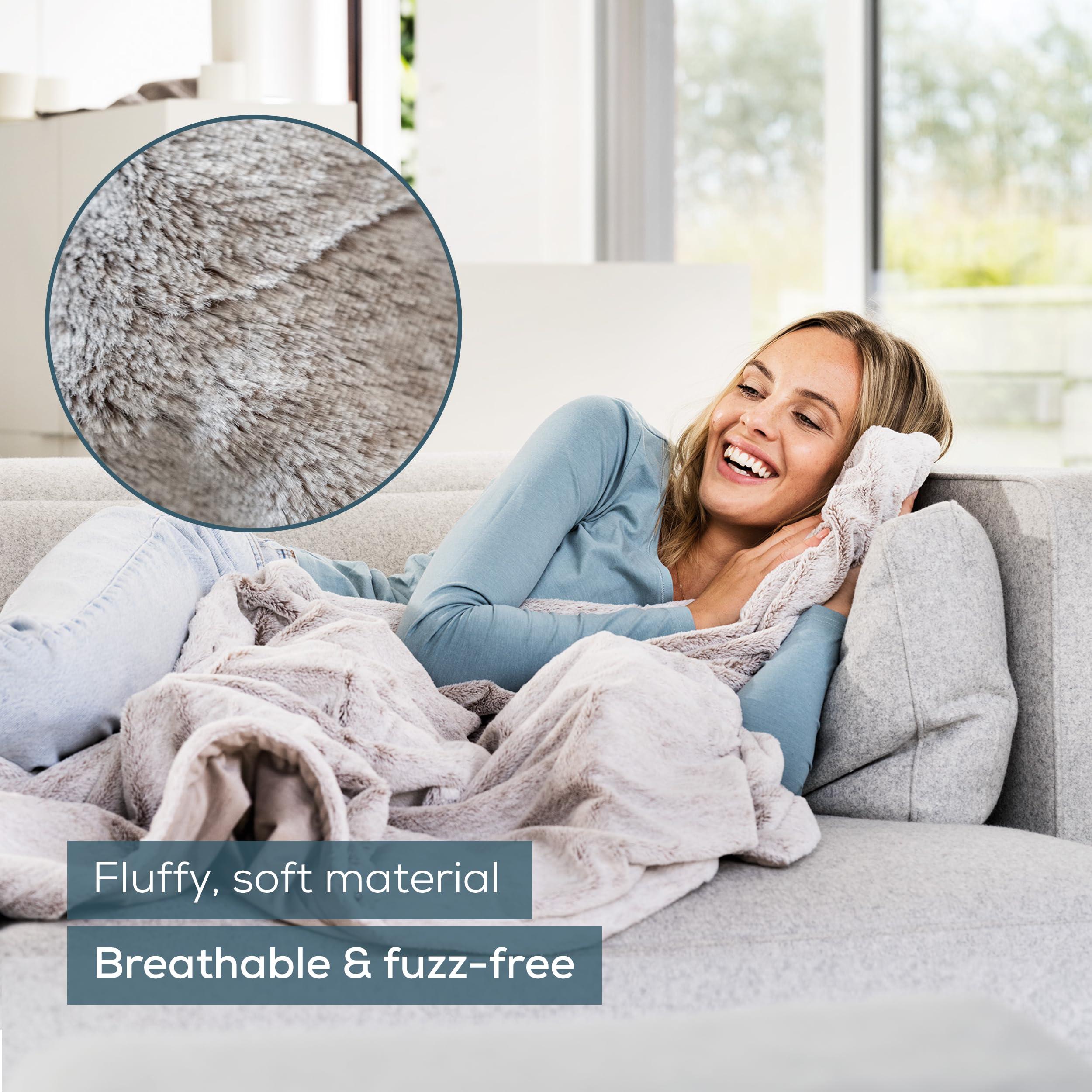 Beurer Beurer HD150 XXL UK Cosy Nordic Electric Blanket with 6 Temperature Settings, Soft Heated Throw with Luxurious Faux Fur, Automatic Switch-Off & Safety System, Machine-Washable, 200 x 150 cm