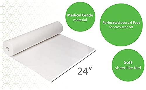 RSL89 1 Beauty-Spa-Medical Disposable Perforated Bed Cover Roll, Non-Woven Disposable Exam Bed Sheet Covers for Facial Bed Waxing Bed Exam Table Covers for Massage, Lash, Micro-needling, Tattoo Bed By RSL89