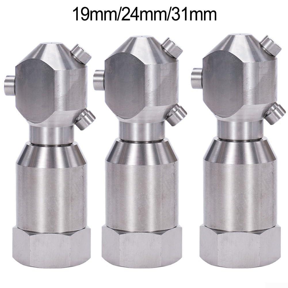 Whychstore for 360 Degree Rotating Washing Spray Nozzle, Washing Spray Nozzle for Cleaning Containers/pipes, Buckets/steel Drums, Food Processing Tanks (3/4inch)