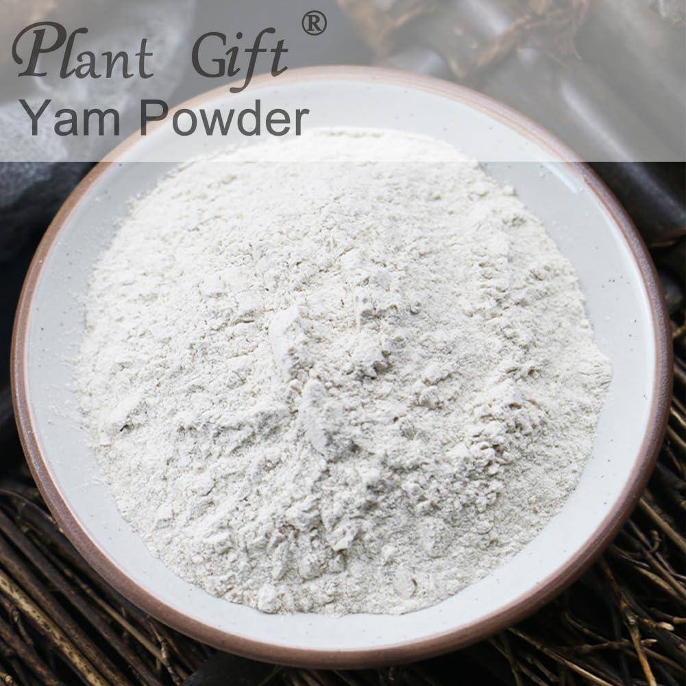 Plant Gift 100% Natural Pure Chinese Yam Powder 100g/3.52oz Shan Yao Powder For Cooking Baking Recipes & Drinks,| Free from Preservatives, No Added Sugar