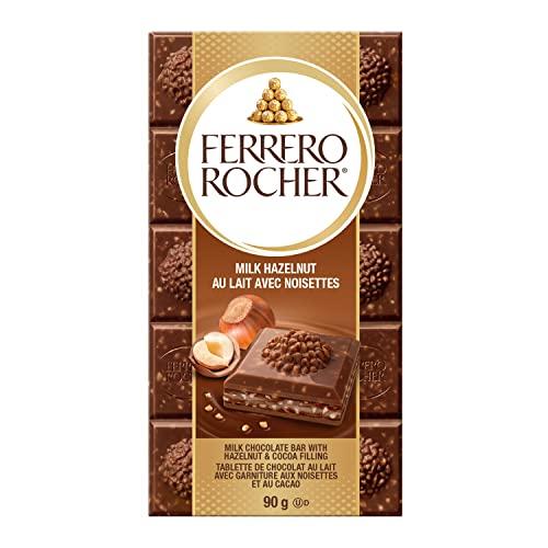 Ferrero Rocher FERRERO ROCHER Premium Chocolate Bar, Milk Chocolate and Hazelnut Bar, 8 bars, 720 g