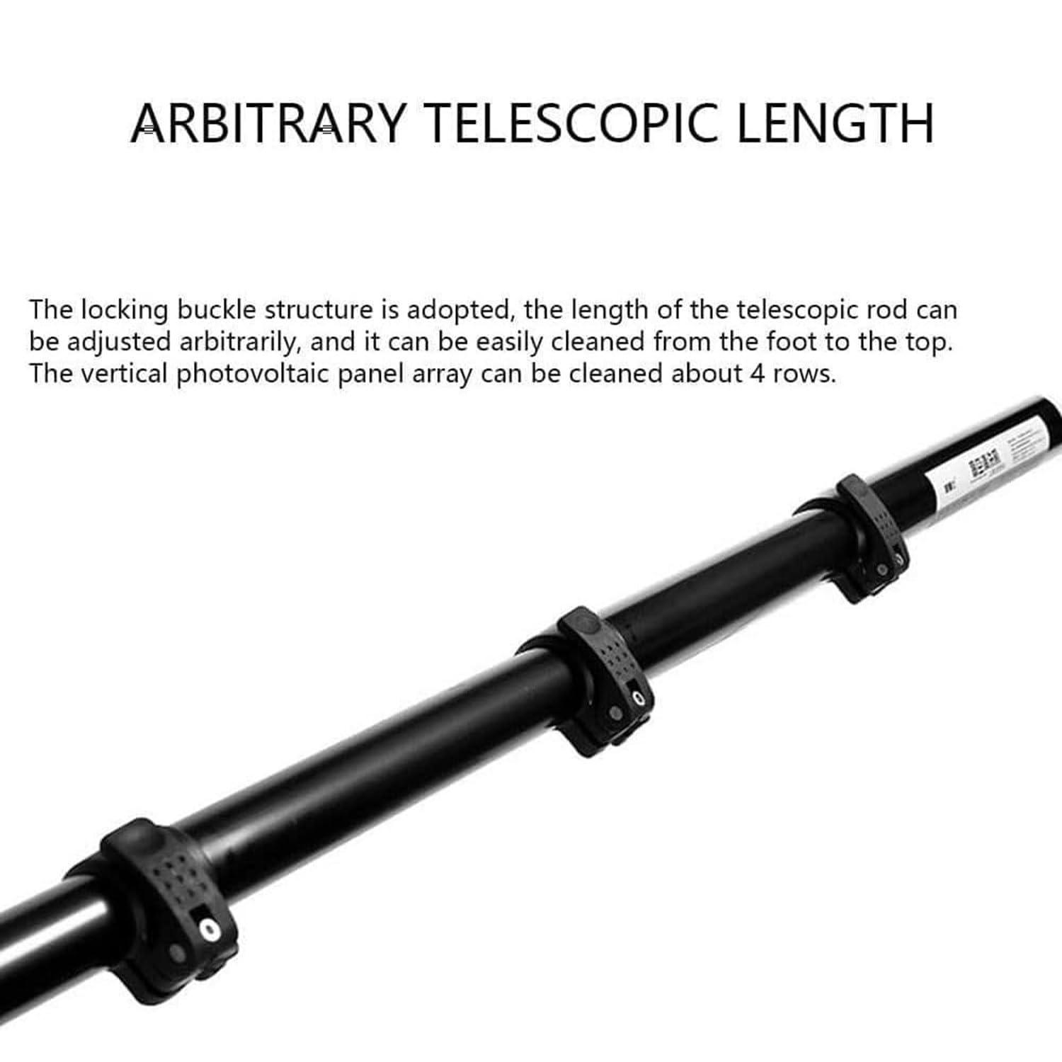 twostronking Telescopic Solar Panel Cleaning Brushes Rod,Solar Photovoltaic Cleaning Machine,with 8m Cable,Double Rotating brush head,solar panel cleaning brush,5.5m