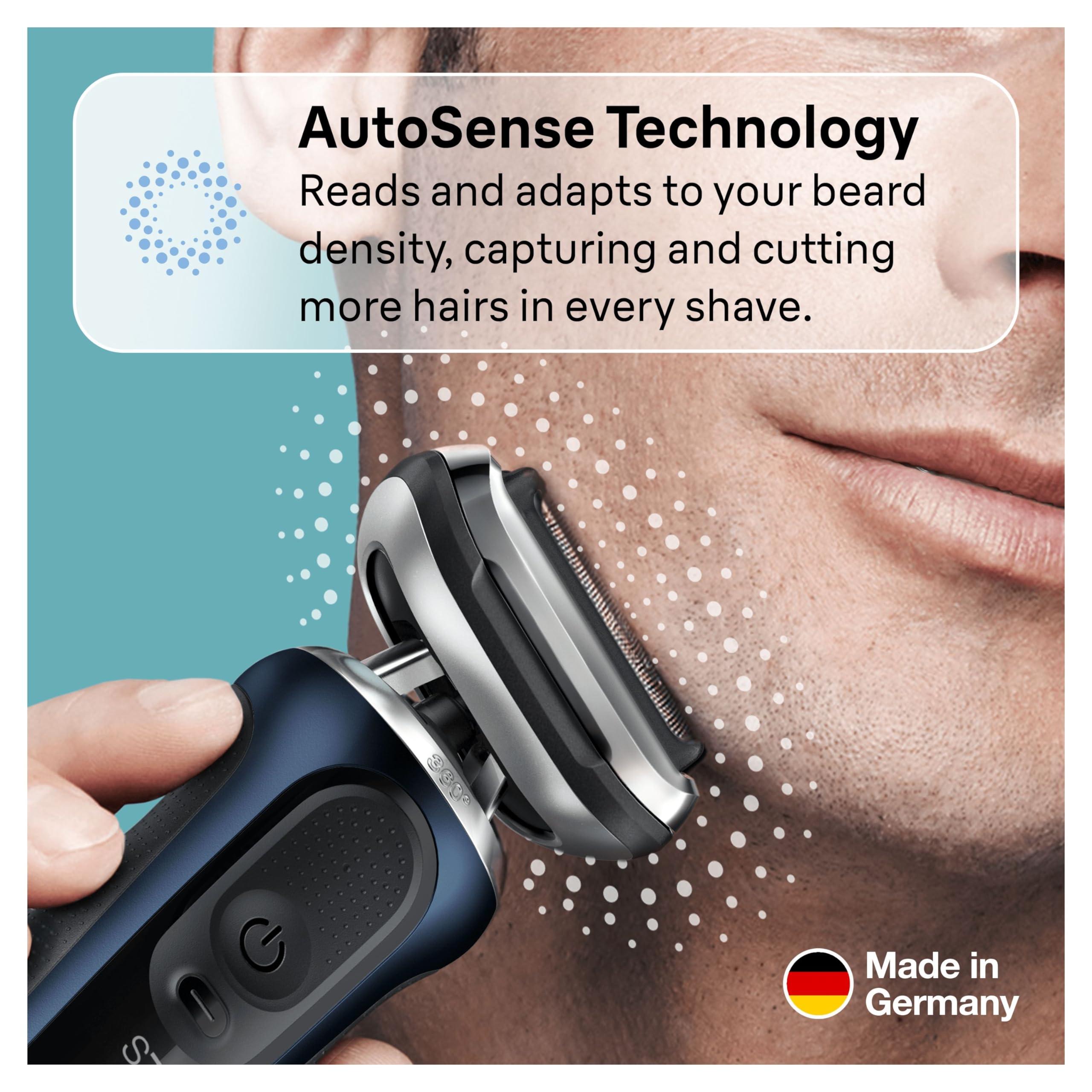 Braun Braun Series 7 71-B1200s Electric Shaver for Men with EasyClick Precision Trimmer Attachment, 360 Flex, Wet & Dry, Rechargeable, Cordless Foil Razor, Blue