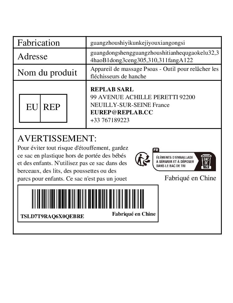 FreshCart Basics Psoas Massager - Hip Flexor Release Tool | Muscle Tension Release Tool | Portable Psoas Back Deep Tissue Massager Psoas Muscle Stretcher for Women and Men, Mass