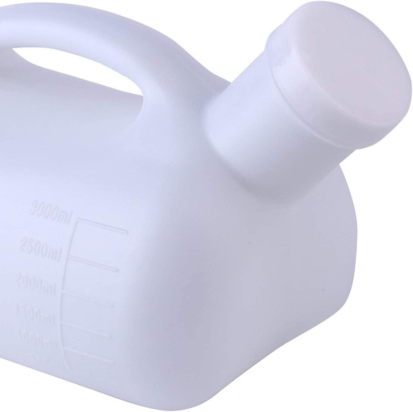 FreshCart Basics Portable Urinal Bottle,Male Urinal,Large Male Urinal Portable 3000ML Mens Potty Pee Bottle Collector Travel Toilet