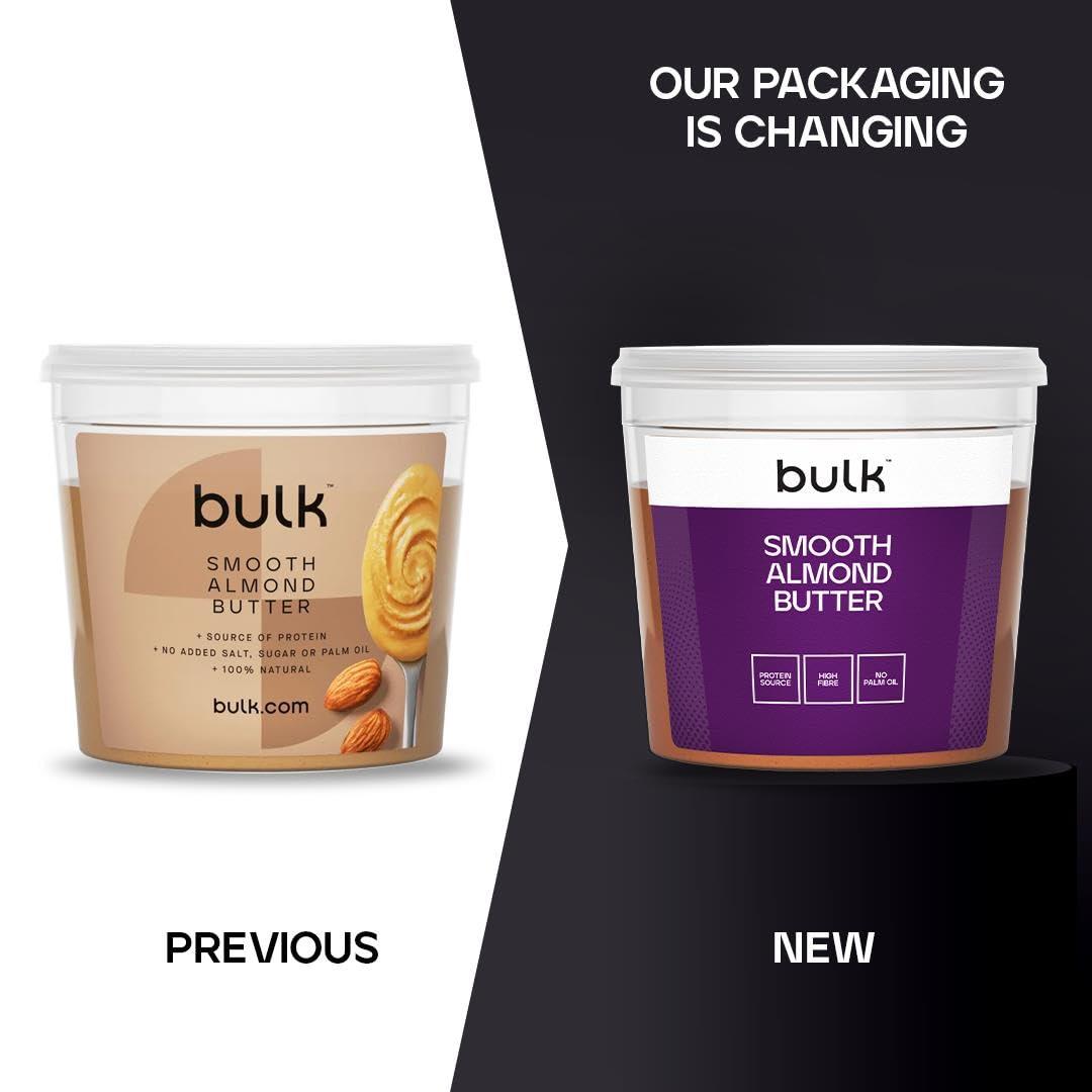 Bulk Bulk Natural Almond Butter Tub, Smooth, 1 kg, Packaging May Vary
