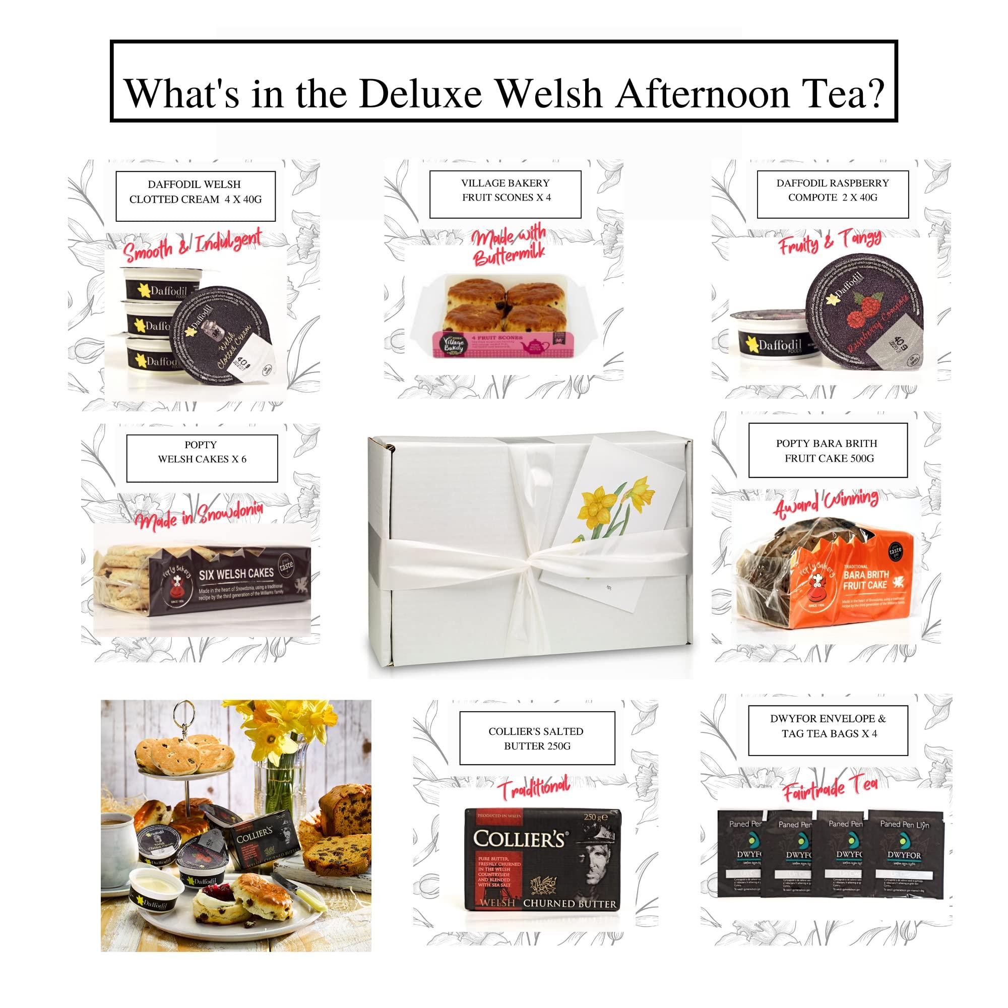 Daffodil Foods Daffodil Foods The Welsh Afternoon Tea Hamper | Luxury Food Gift Ideas for Women Birthday Hamper Gift | Afternoon Delight Gift Hamper for Everyone | Tea Hamper for Any Occasion or Anniversary