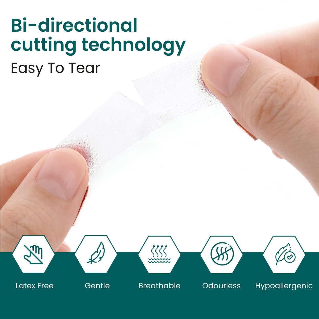 NanaCare NanaCare Hypoallergenic Transparent Surgical Tape 1.25cm x 9.1m | 6 Rolls Transporous Surgical Tape| Medical Tape for Skin, Dressings and Face | First Aid Tape Suitable for Sensitive Skin