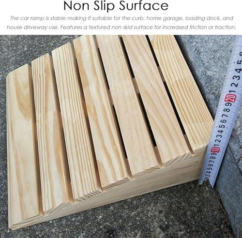 FreshCart Basics Threshold Ramp Set of 2 Stair Ramp Moving - Sturdy Wood Step Ramp for Doorways - Portable Wheelchair Threshold Ramp Entry Slope - Load 600 Lbs
