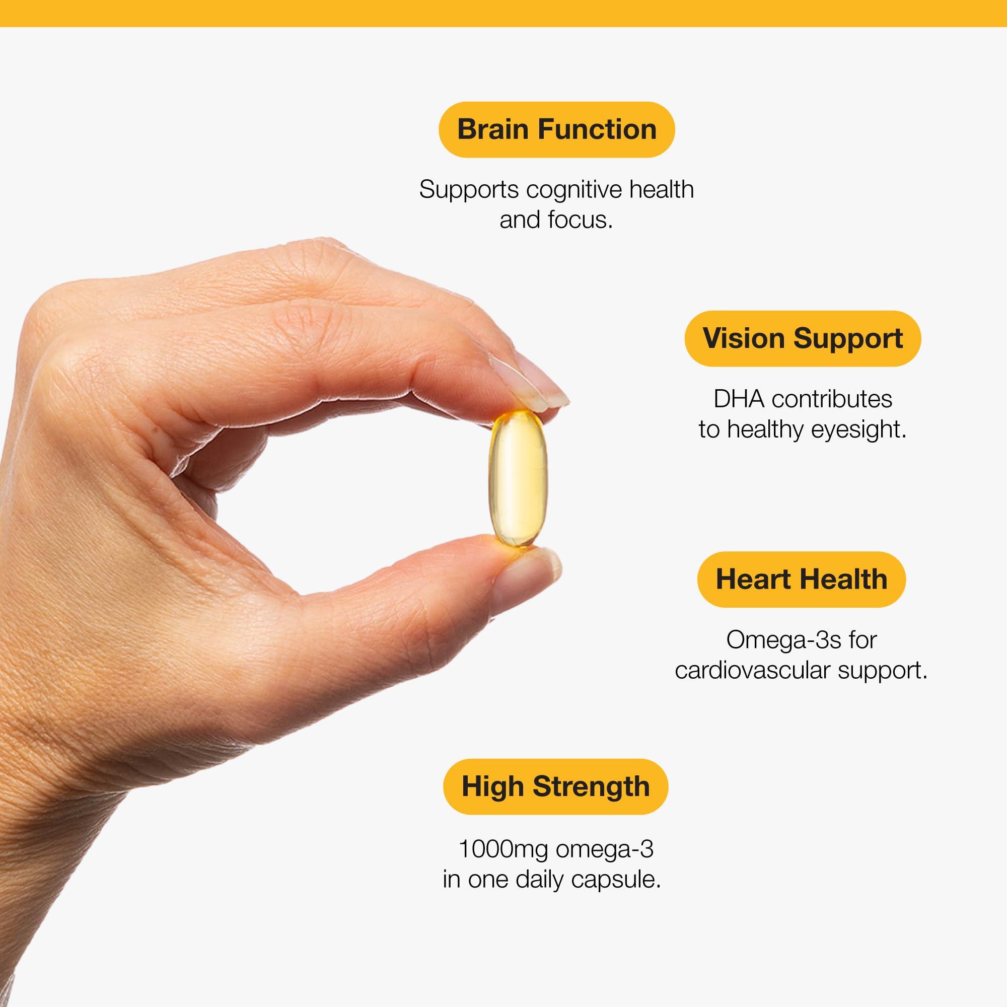 Metagenics Metagenics Omegagenics - High Strength Omega-3 Pure Fish Oil Supplement - 1000mg EPA & DHA - 60 Capsules