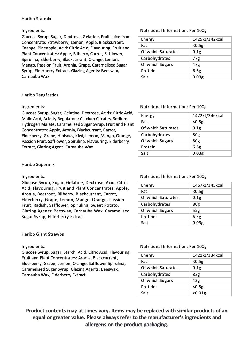 Burmont's Speciality Gifts The Ultimate Haribo Mini Bags Sweets Hamper - Starmix, Supermix, Strawbs & Tangfastics - Hamper Exclusive to Burmont\'s