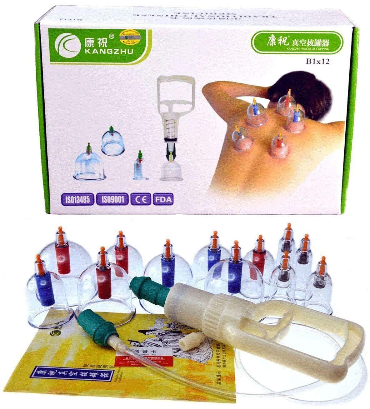 Kangzhu Kangzhu 12-Cup Biomagnetic Chinese Cupping Therapy Set