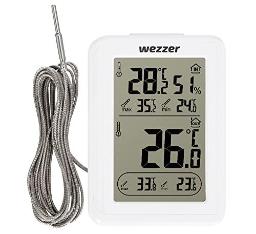 Levenhuk Levenhuk Wezzer SN10 Compact Portable Sauna Measuring Set of Digital Thermometer and Hygrometer with Wired Thermoprobe