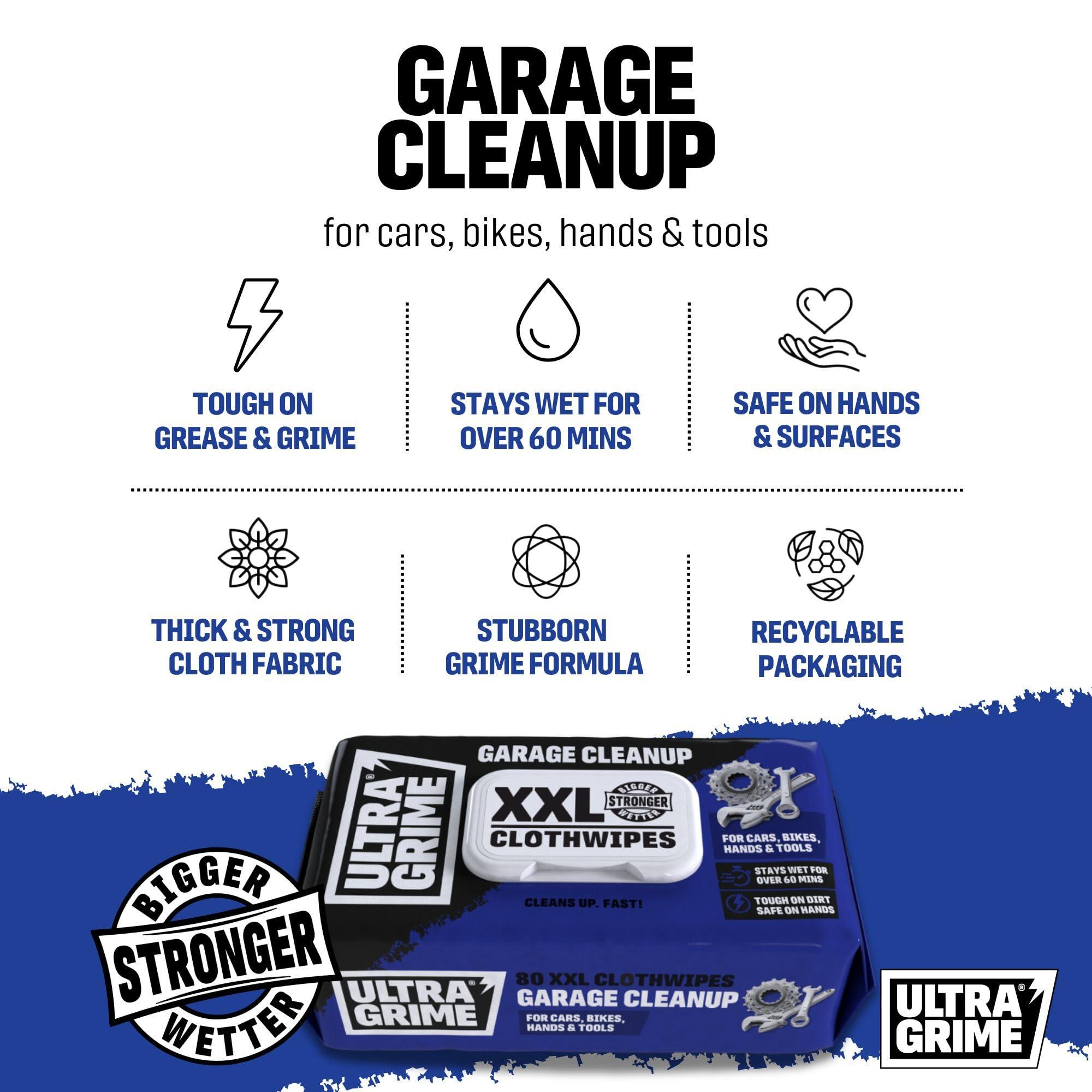 UltraGrime UltraGrime XXL Wipes - Heavy Duty 80 Thick Multi Purpose Wipes for DIY & Paint Removal