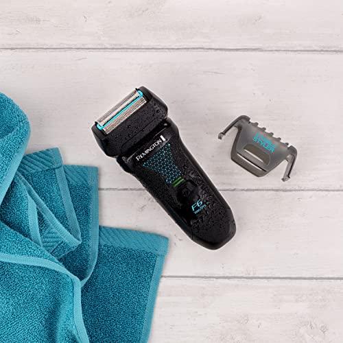 Remington Remington F6 Aqua Men\'s Electric Shaver (Cordless, Wet & Dry, 100% Waterproof, Foil Shaver, Pop-up Detail Trimmer, USB Charging, 60-Minute Usage, 90-Minute Charge with 5-Min Quick Charge) F6000