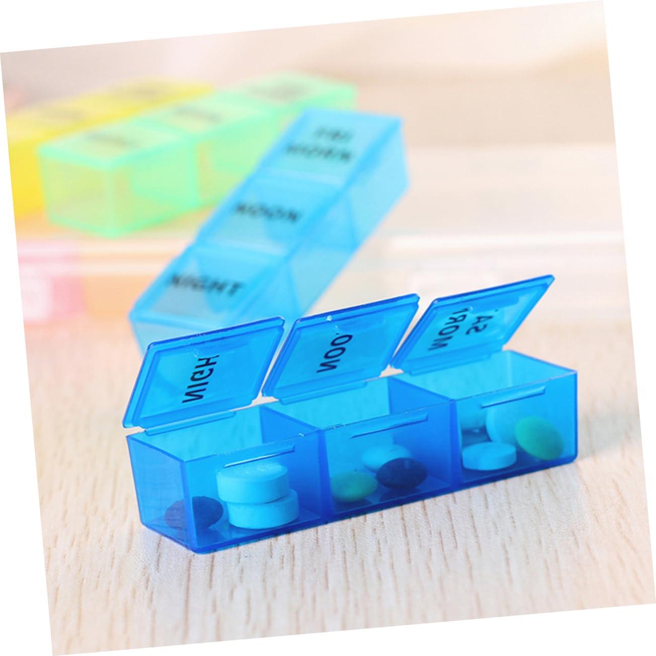 FOMIYES FOMIYES 2pcs Portable Pill Boxes Storage Medicine Case Organizer for Daily Use